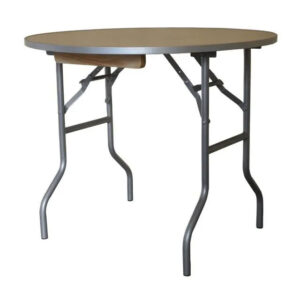 36 inches  Round Wood Folding Table