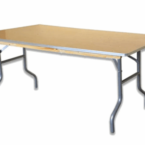 48' Rectangle Wood Folding Banquet Table