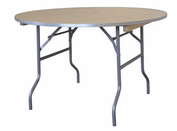 48'' Round Wood Folding Table