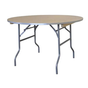 48 inches  Round Wood Folding Table