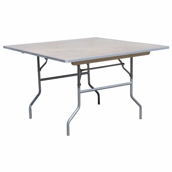 60'' Square Wood Folding Table