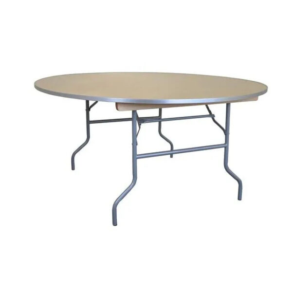 60 inches  Round Wood Folding Table