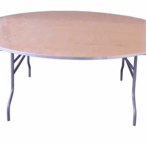 72'' Round Wood Folding Table