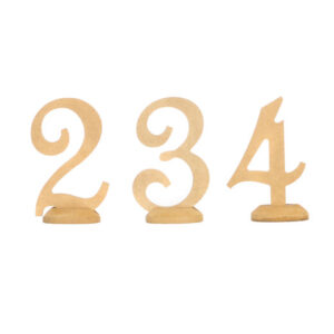 French Script Table Numbers