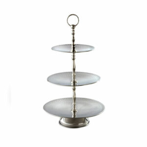 3 Tier Hammered Dessert Stand