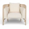 Cane-Back Lounge Chair Furniture 1 Celeste Ivory Chairs
