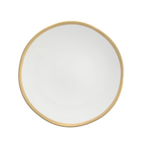 Heirloom Linen with Gold Rim Charger