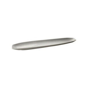 China White Oval  Square Edge Narrow Tray