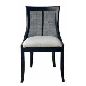 Noir Woven Back Chairs