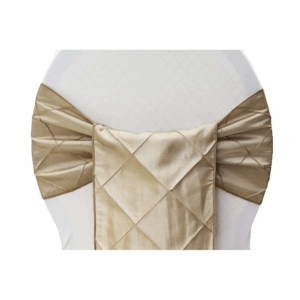 Pintuck Chair Sash - Champagne