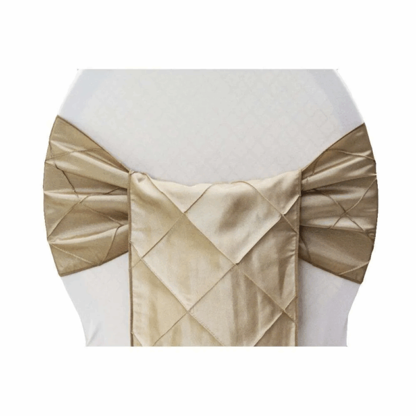 Pintuck Chair Sash - Champagne
