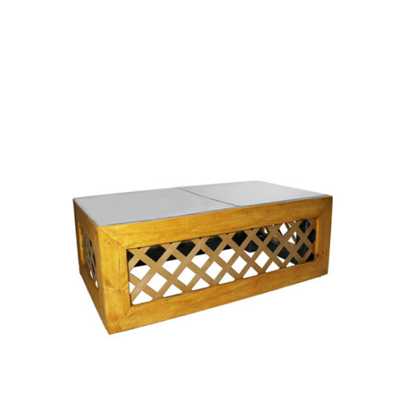 Lattice Teak Cocktail Table