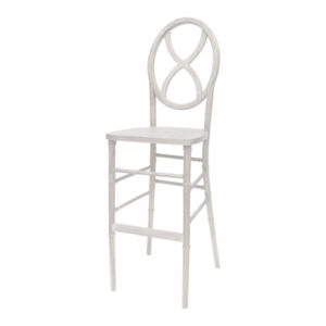 White Hourglass Barstool