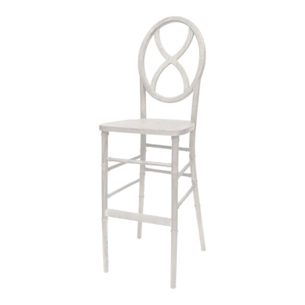 White Hourglass Barstool