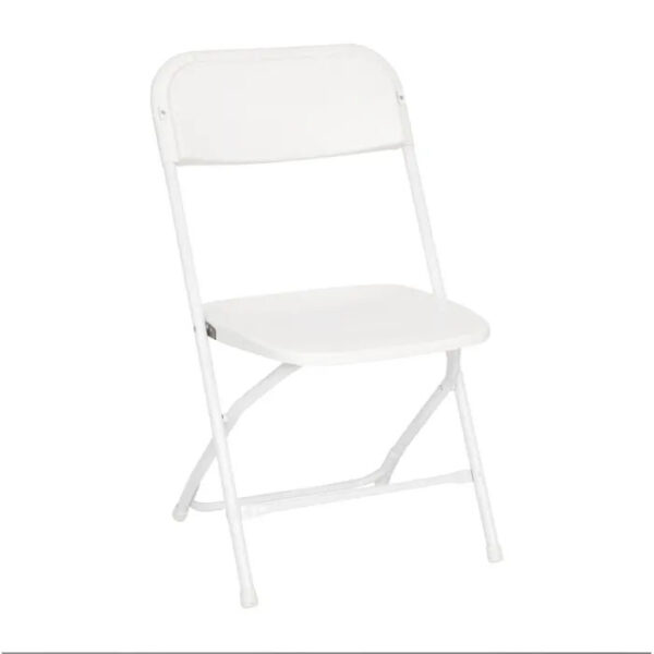 White Plastic Heavy Duty Folding Chair, Big and Tall