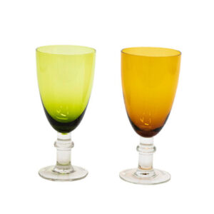 Green and Amber Goblets