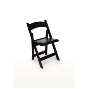 Black Resin Folding Chair