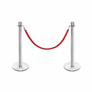 Chrome Stanchion and Velvet Rope
