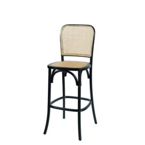Fleetwood  Black Satin Barstool