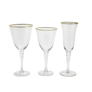 Gold Rim Stemware