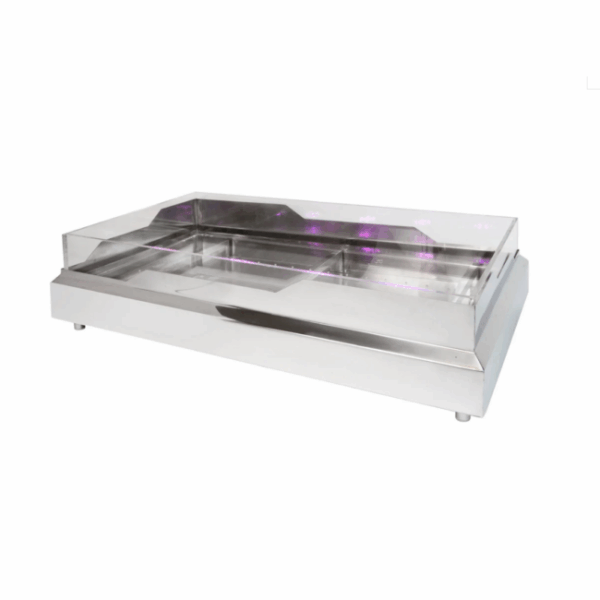 Light Up Acrylic Raw Bar with Chrome Stand