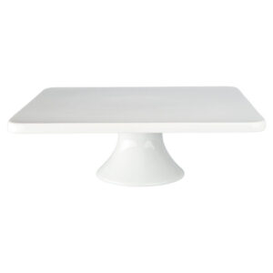 12" Square White China Pedestal
