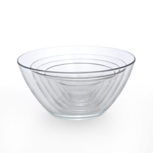 V Glass Serving Bowls
