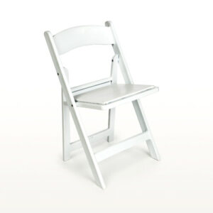White Resin Folding Chair