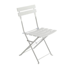 White Slotted Cafe Chair