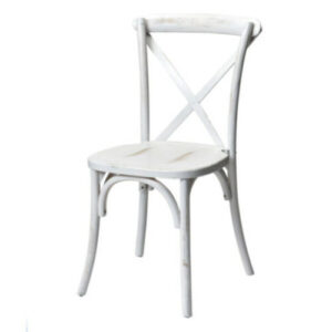 Whitewash X Back Chair