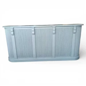 Fluted Front Bar Counter – Blue Grey