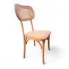 Oak Cane-Back Bistro Chairs