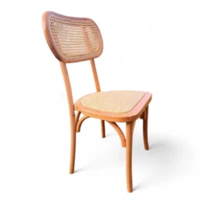 Oak Cane-Back Bistro Chairs