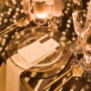 Gold Rim Glass Charger Plates