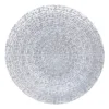 Silver Luxury Glass Charger Plates