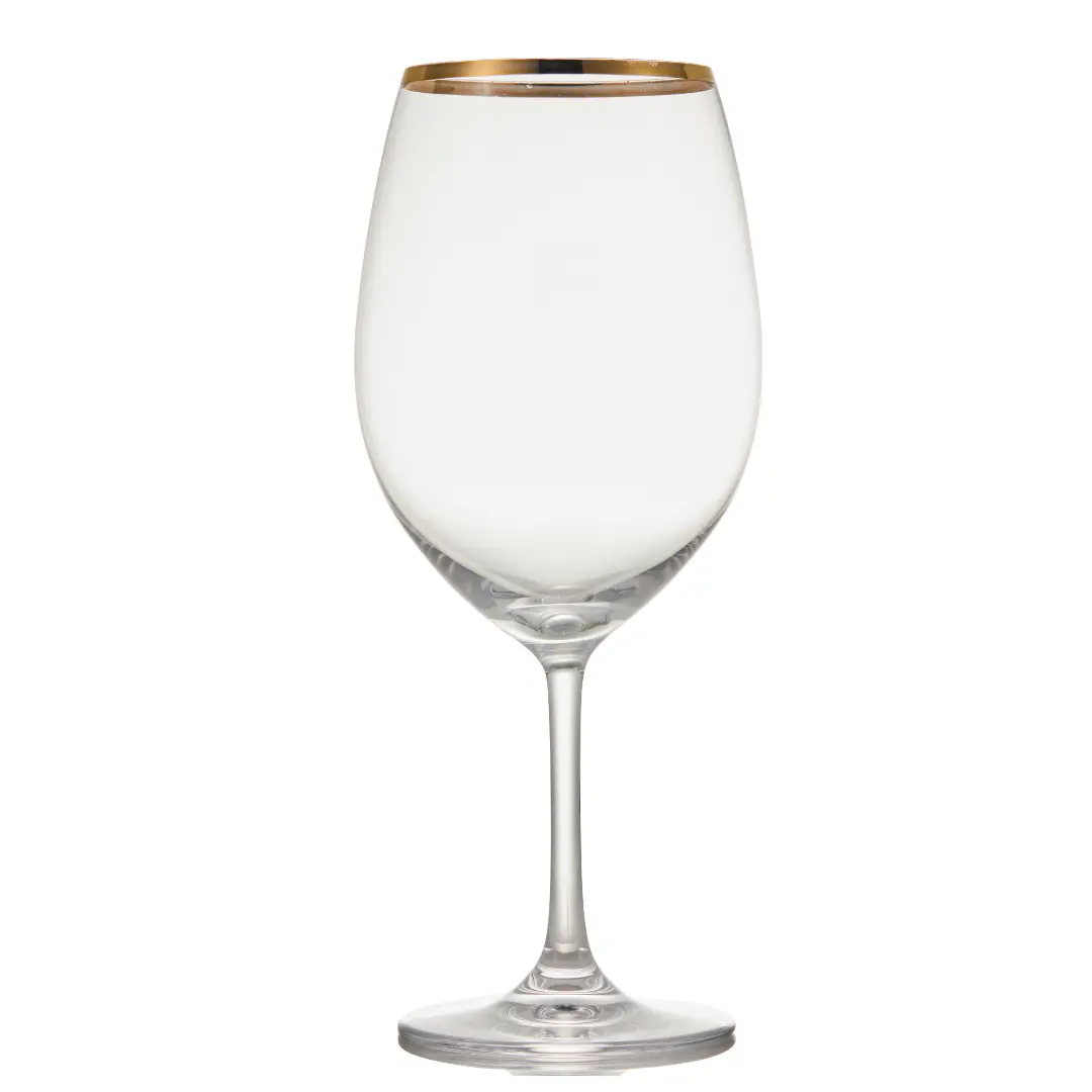 Classic Gold Bordeaux Wine Glasses