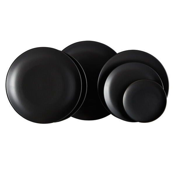 Noir Matte Coupe Plates