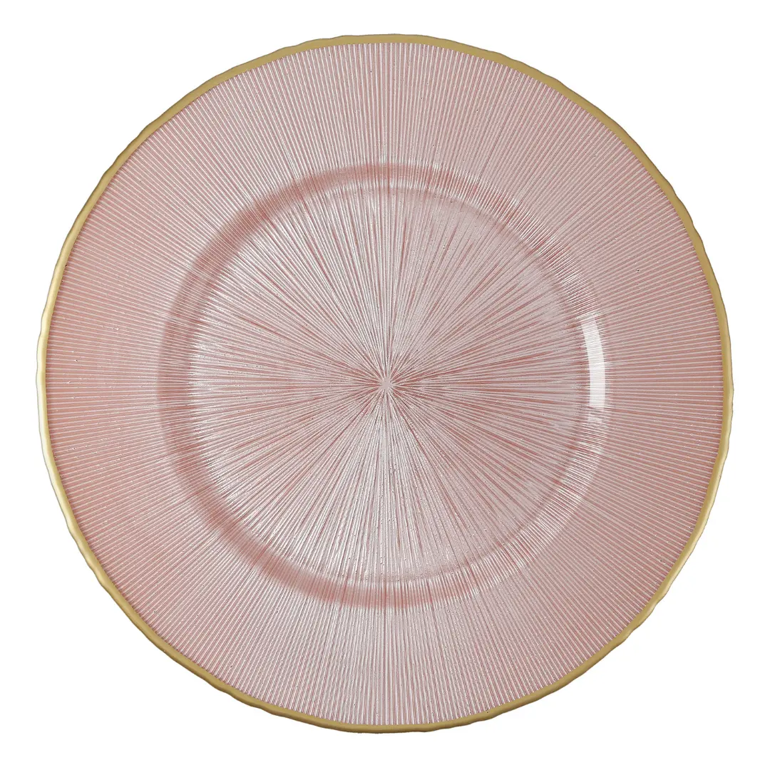 Aurora Pink Gold Charger Plates
