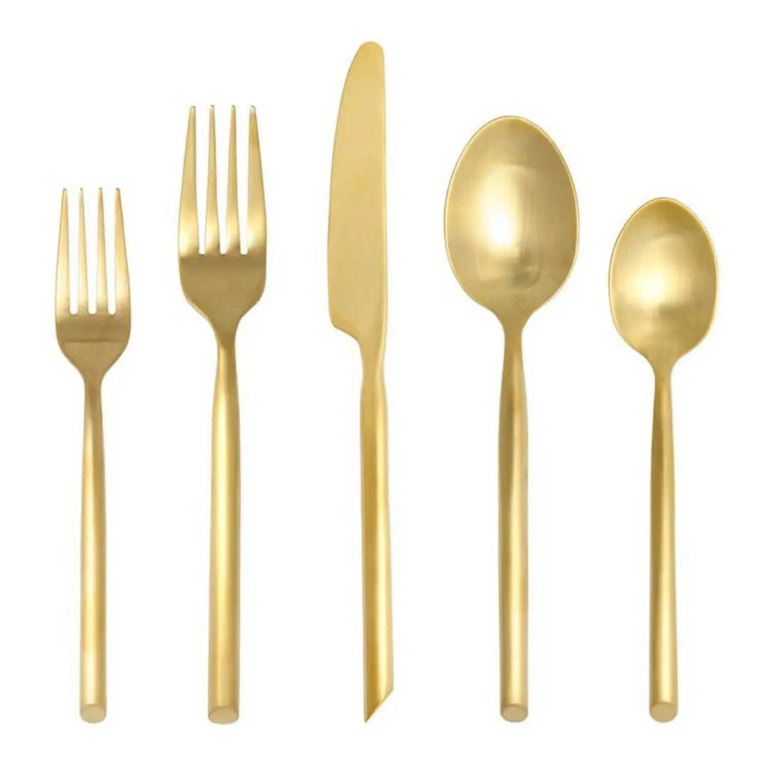 Capri Brushed Gold Flatware