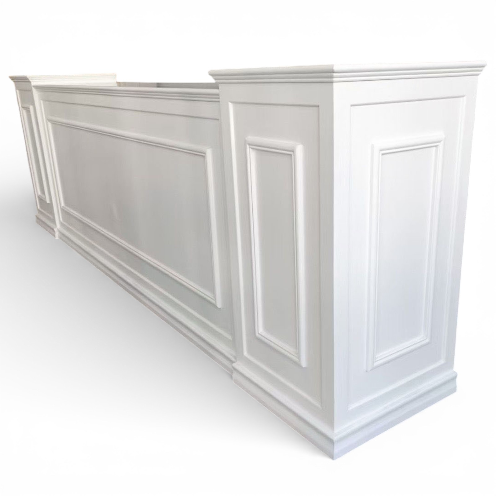 Classic Paneled Bar Front – White 2