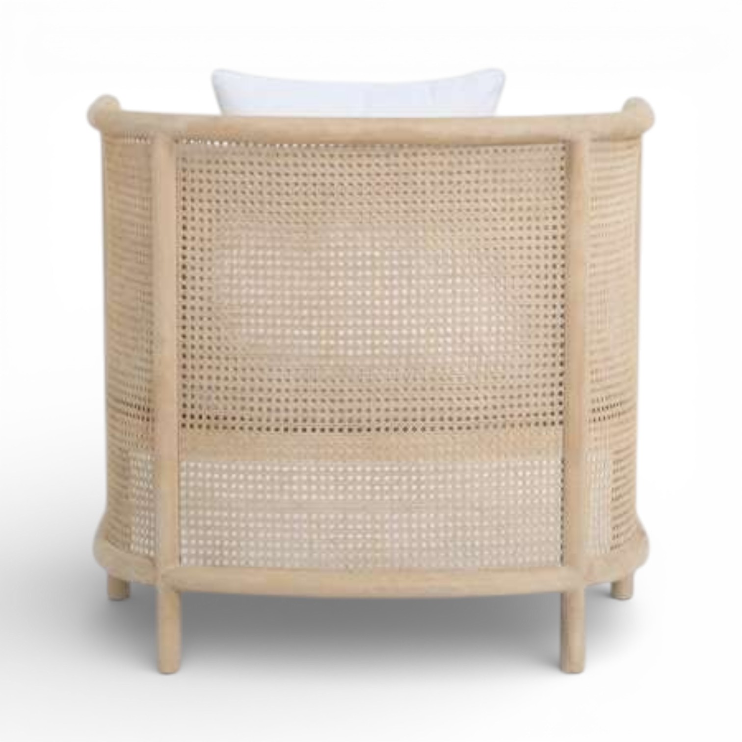 Luxury White Cane Lounge Seating Chair Furniture Rentals – Premier Party Rentals