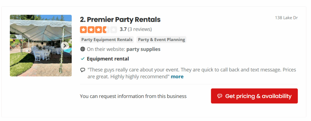 LI Tent and Party Rentals: Complete Backyard Party Rental Solutions on Long Island - Premier Party Rentals Party Equipment Rentals on Yelp - LI Tent and Party Rentals: Complete Backyard Party Rental Solutions on Long Island