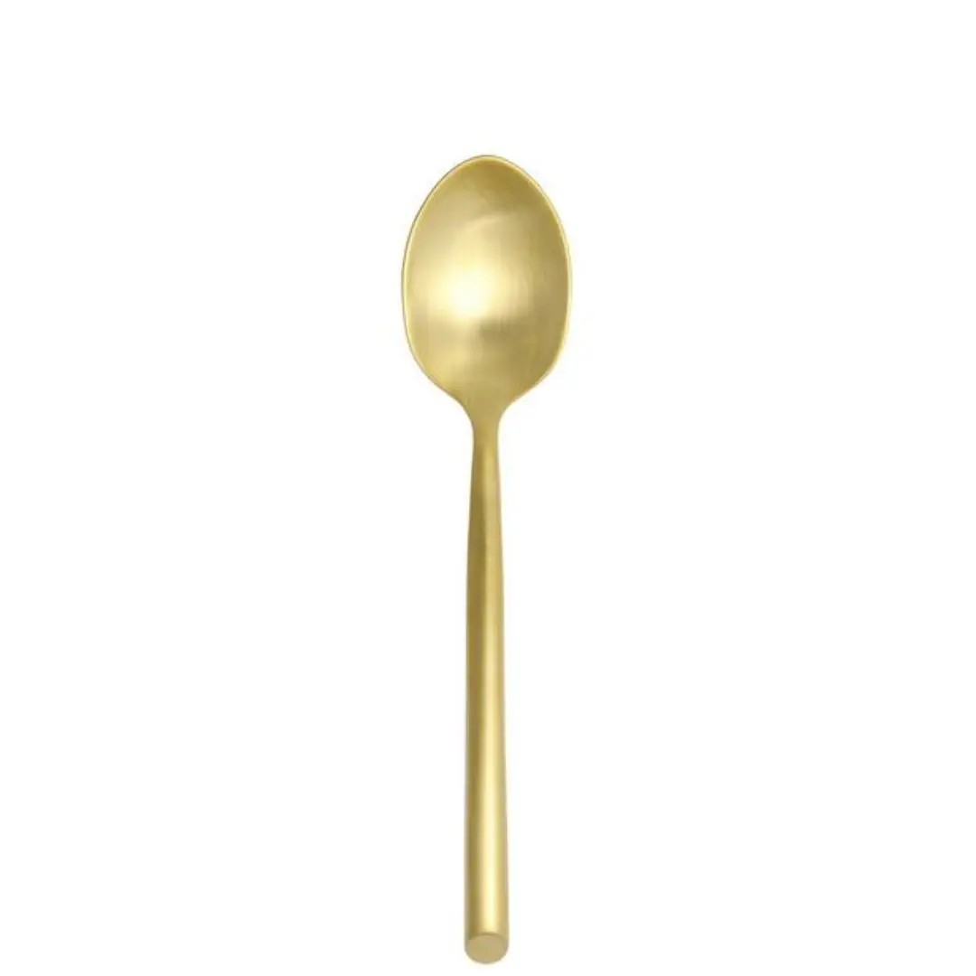 Capri Brushed Gold Large US Coffee Spoon