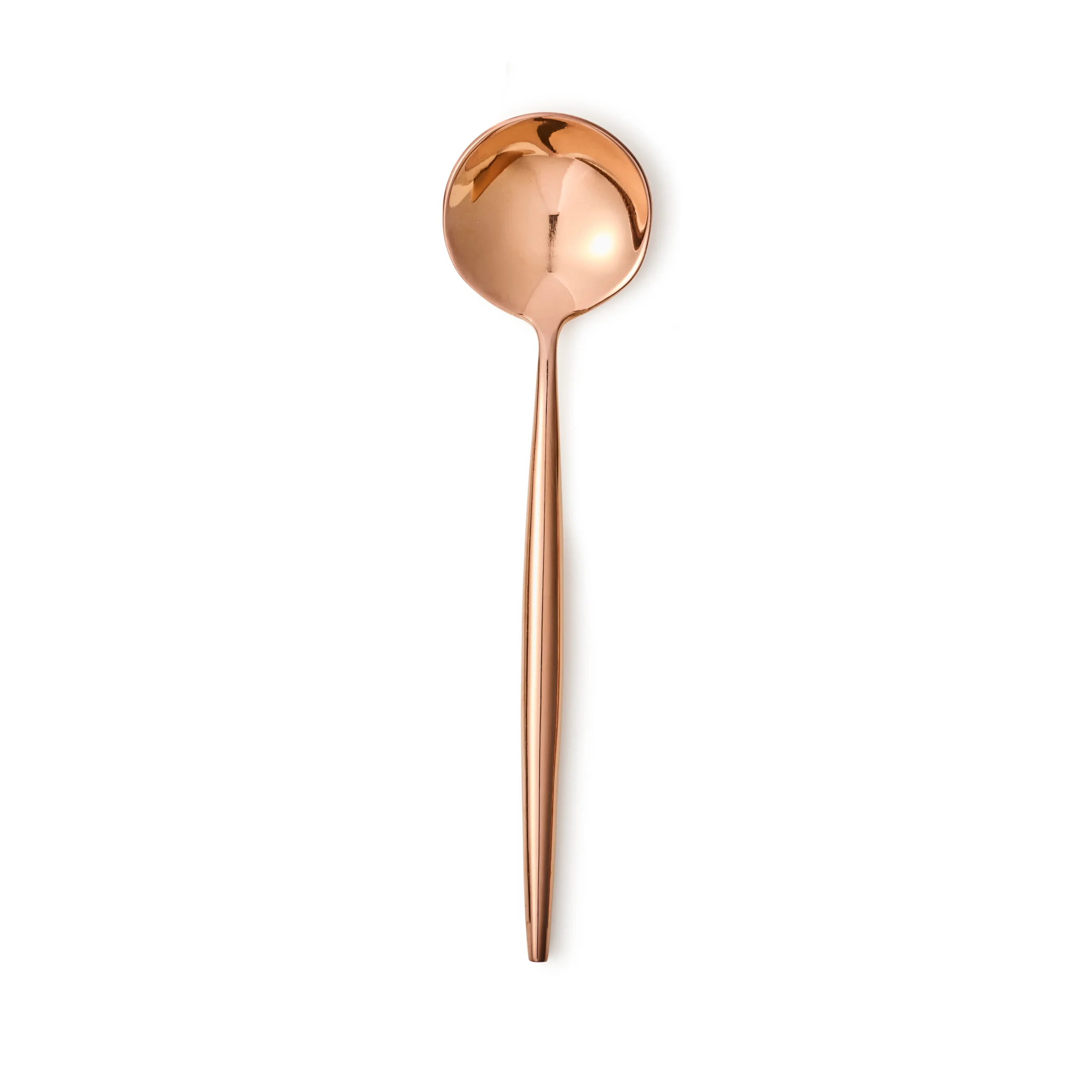 Copper Stainless Steel Flatware Soup Spoons