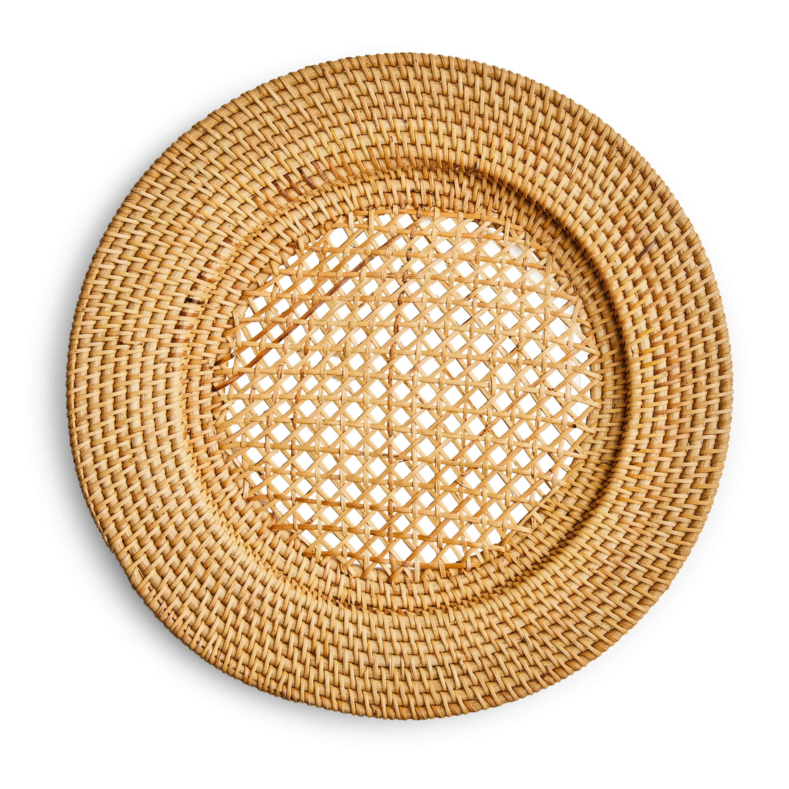 Cresta Honey Rattan Charger Plates
