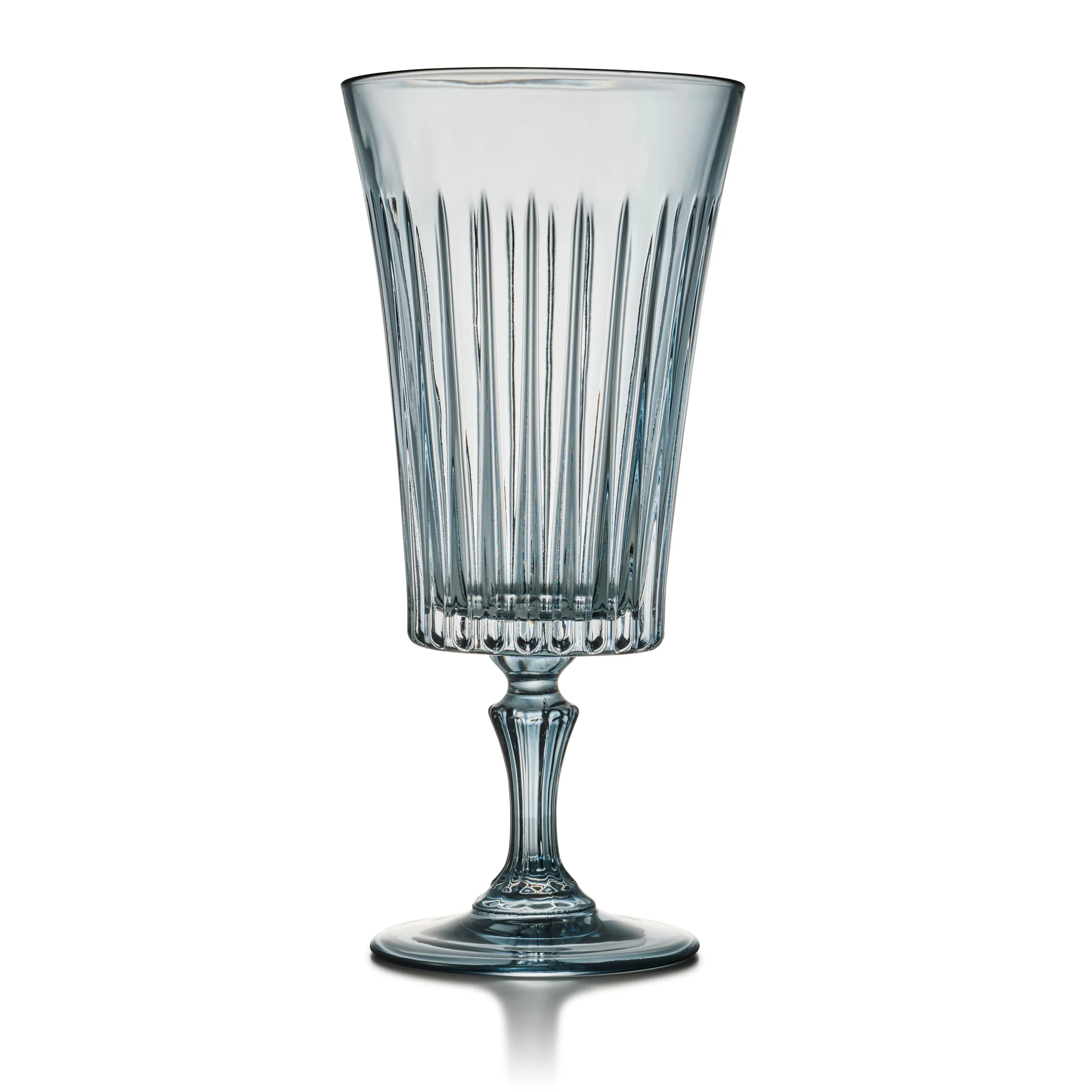 Lucent Crest Water Goblet Indigo