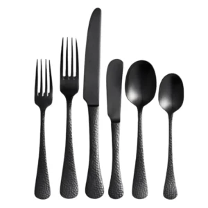Nico Black Satin Flatware