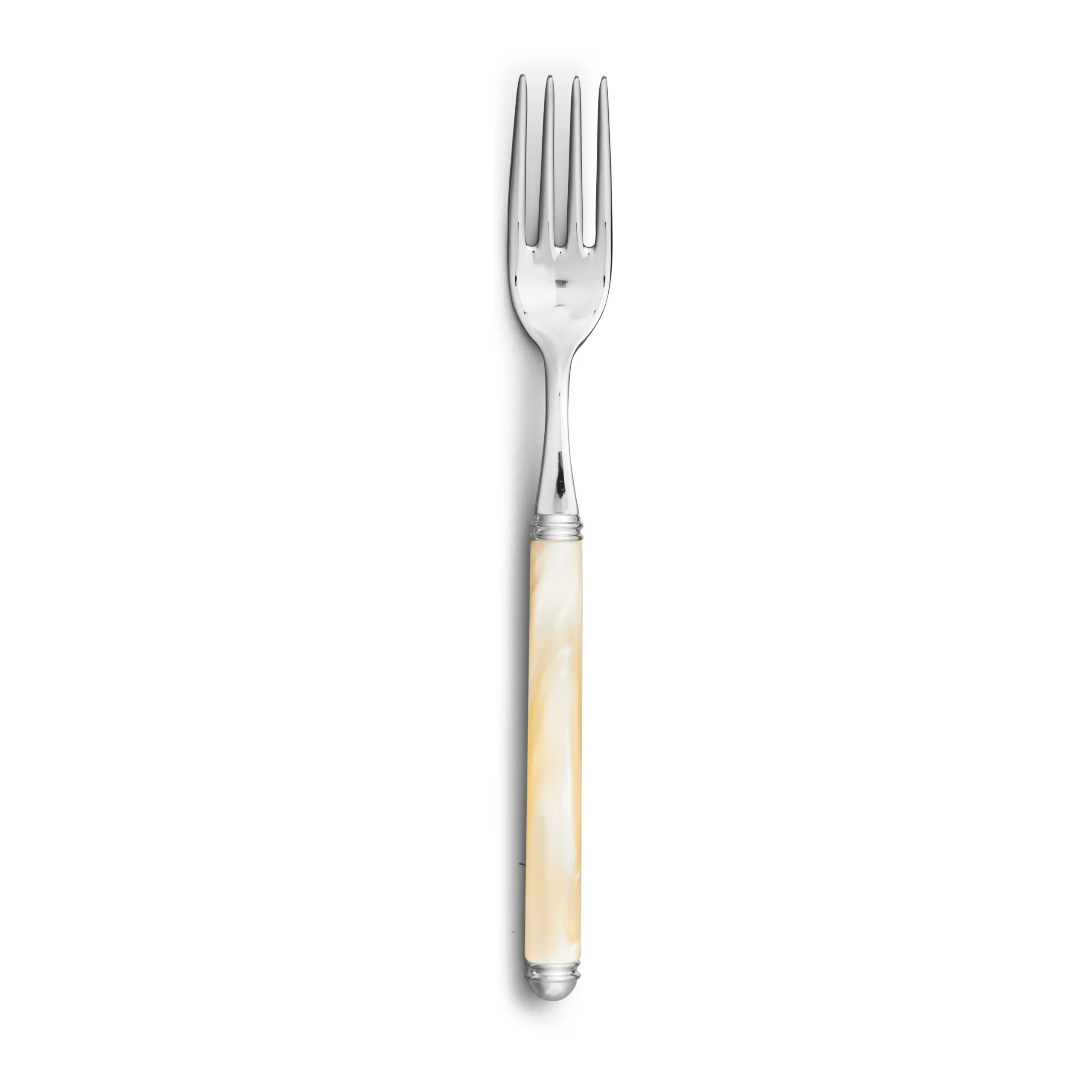 Wood-Handled Stainless Steel Flatware Dinner Forks