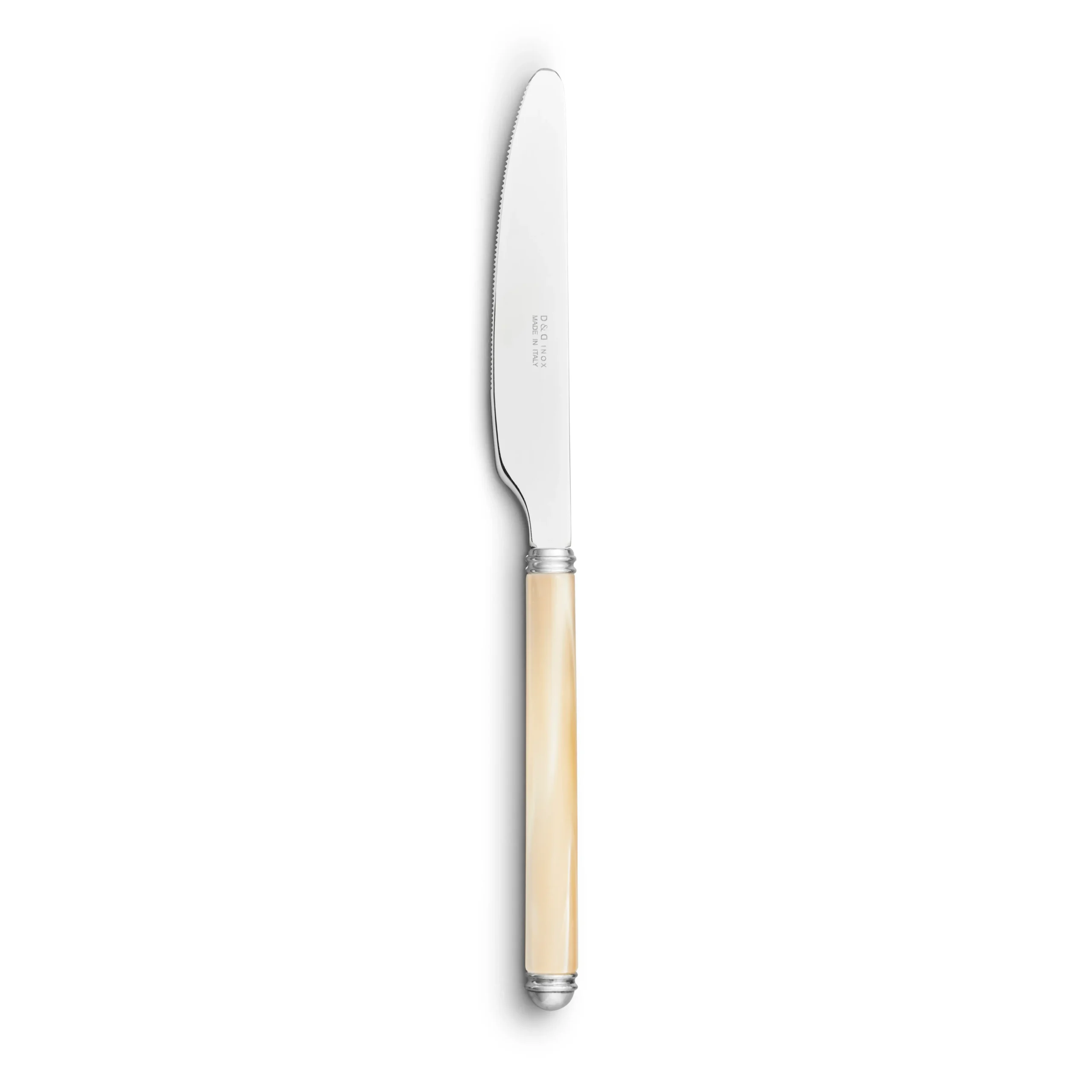 Wood-Handled Stainless Steel Flatware Dinner Knives