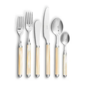 Wood-Handled Stainless Steel Flatware Sets